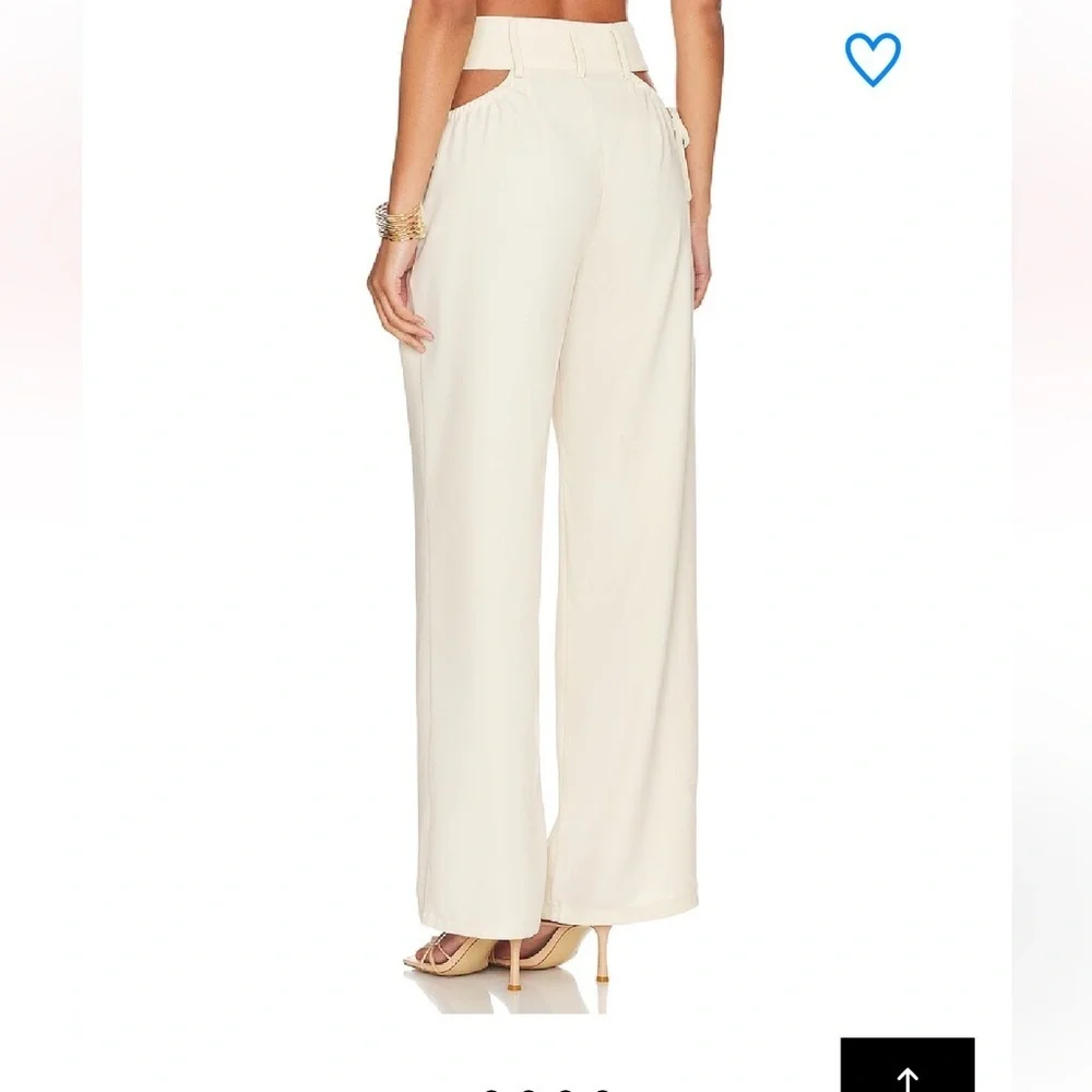 Superdown Benny pants cut out Cream Wide-Leg trousers Revolve NWT M - Picture 3 of 9